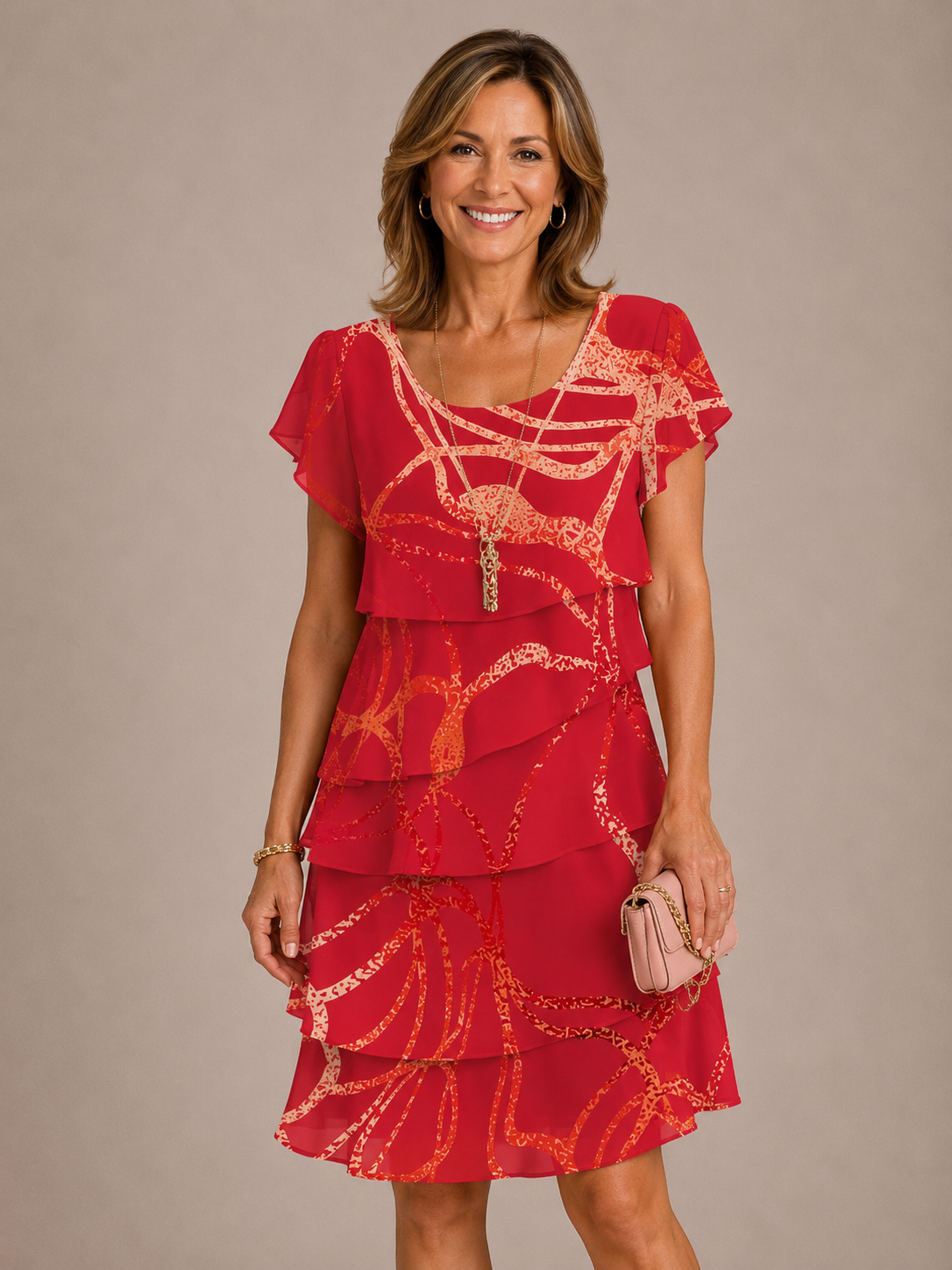 Geneviève | Vestido elegante "rojo herme"